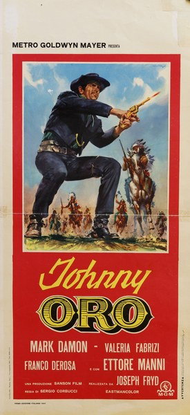 Locandina 2 per il film Johnny Oro (1966), dipinto da Giovanni Di Stefano