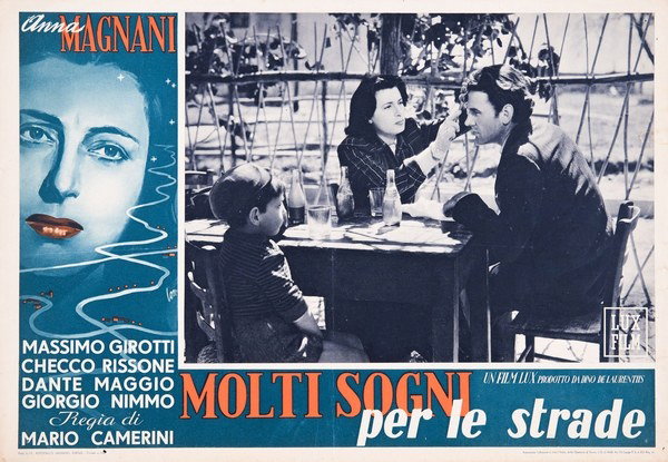 Fotobusta 3 per il film Molti sogni per le strade (1948), dipinto da Carlantonio Longi