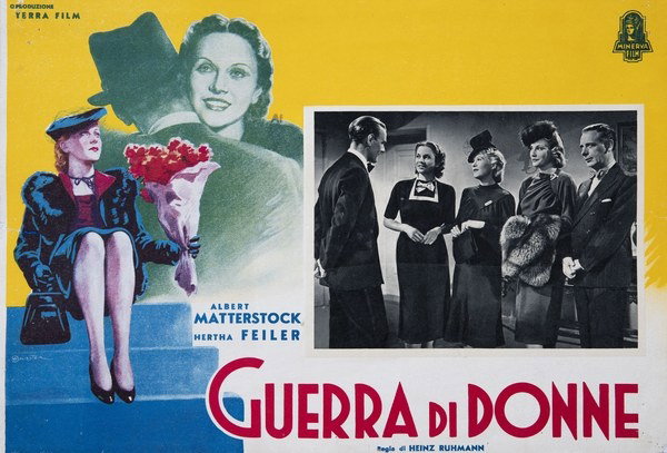 Lobby Card 4 for the film Guerra di donne (1938), painted by Anselmo Ballester
