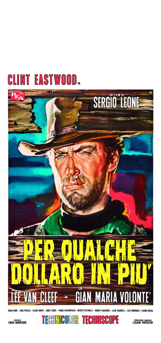 Locandina 3 per il film Per qualche dollaro in più (1965), dipinto da Rodolfo Gasparri