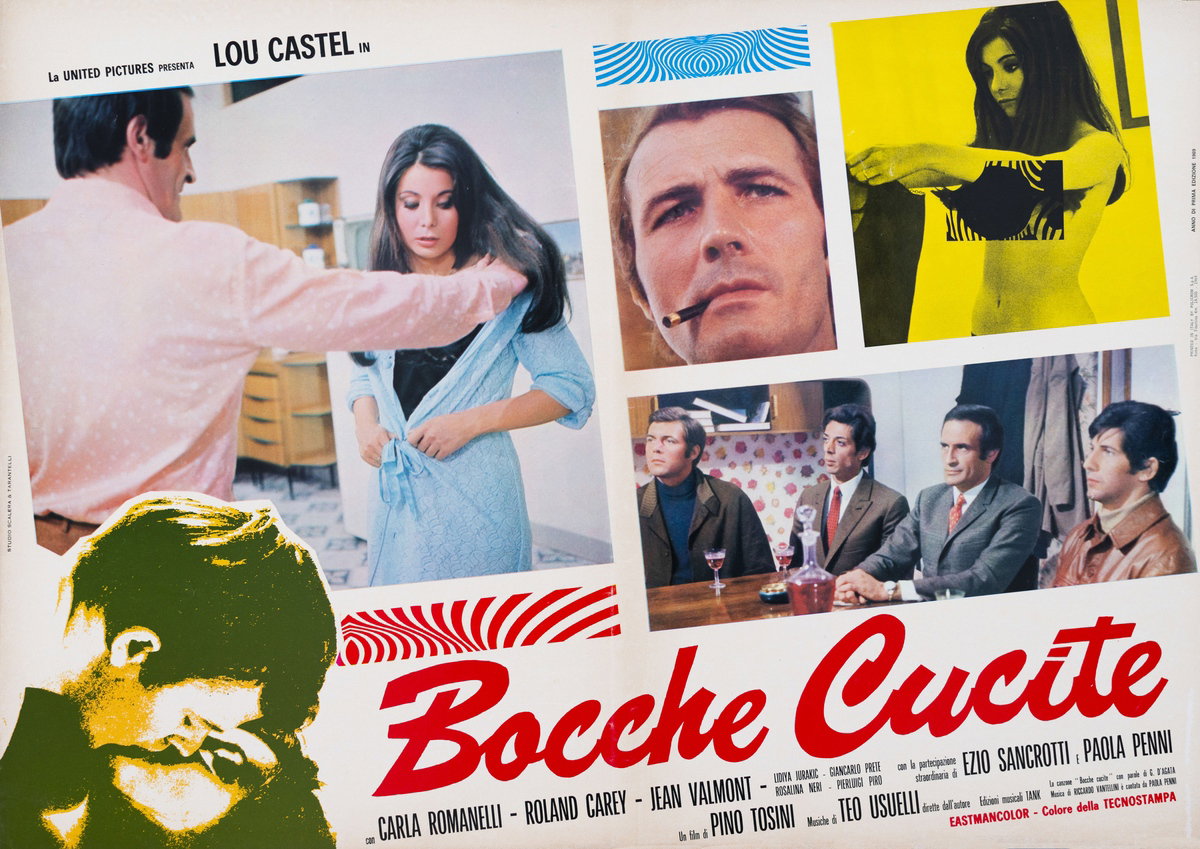 Lobby Card 5 for the film Nailed Lips (1970), painted by Pierpaolo Scalera (visual)