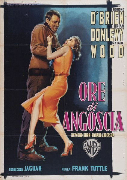 Manifesto 2 per il film Ore di angoscia (1956), dipinto da Luigi Martinati