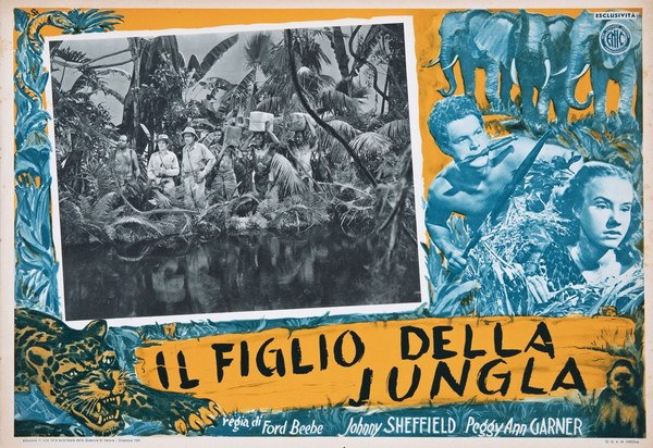 Fotobusta 8 per il film Il figlio della giungla (1949)
