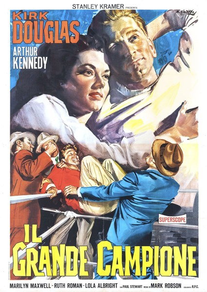Manifesto 5 per il film Il grande campione (1949), dipinto da Averardo Ciriello