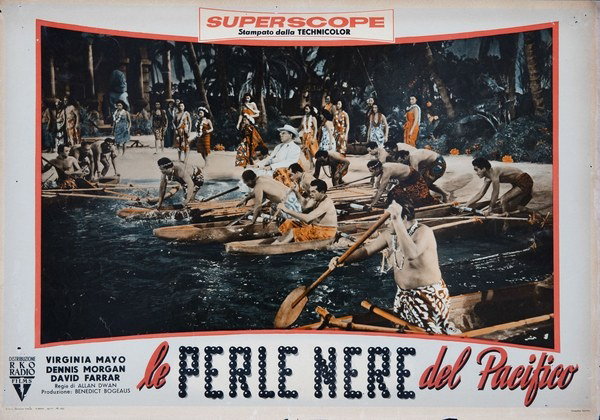 Fotobusta 5 per il film Le perle nere del pacifico (1955)