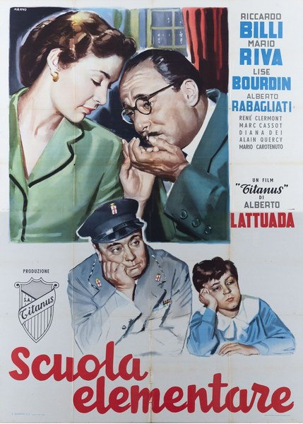 Poster 2 for the film Elementary School (1954), painted by Dante Manno
