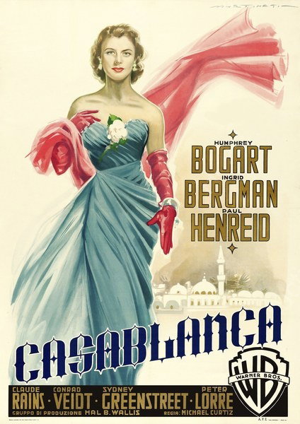 Manifesto 3 per il film Casablanca (1943), dipinto da Luigi Martinati