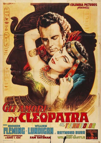 Manifesto 2 per il film Gli amori di Cleopatra (1953), dipinto da Anselmo Ballester