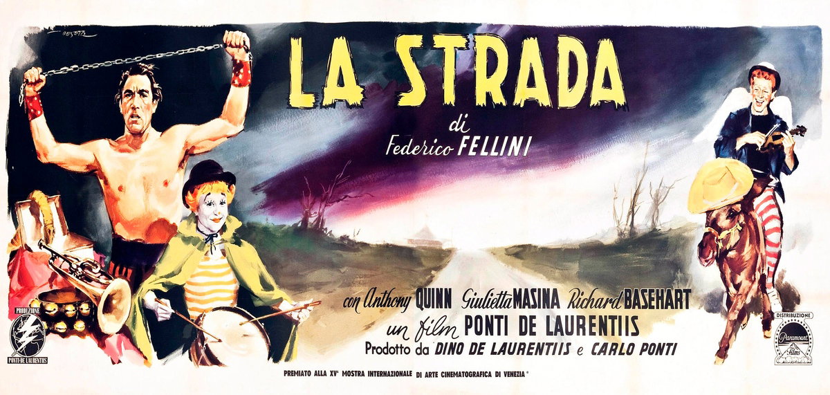 Locandina 2 per il film La strada (1954), dipinto da Enrico De Seta
