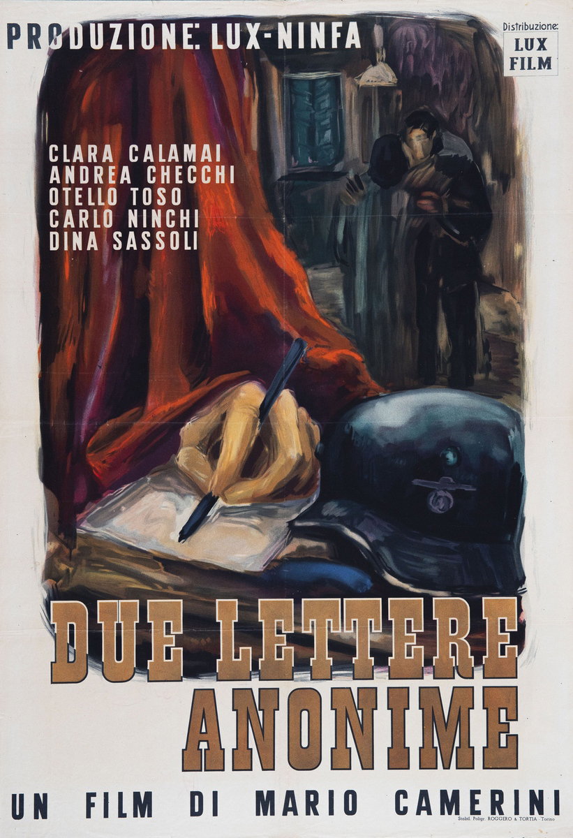 Manifesto 1 per il film Due lettere anonime (1945)