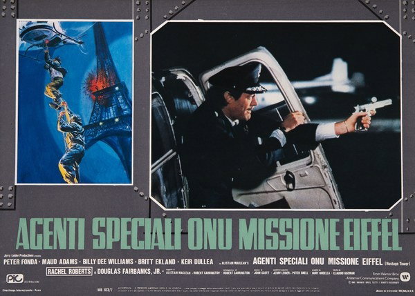 Lobby Card 8 for the film Alistair MacLean's Hostage Tower (1980), painted by Averardo Ciriello