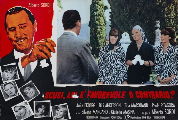 Lobby Card 7 for the film Pardon, Are You for or Against? (1966), painted by Studio De Seta