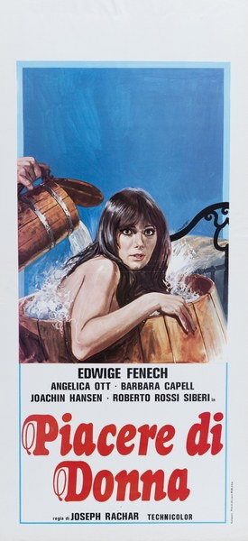 Locandina 2 for the film Alle dame del castello piace molto fare quello... (1969), painted by Luciano Crovato