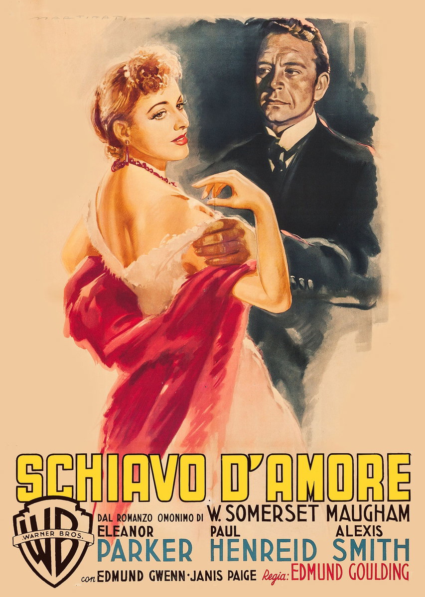 Manifesto 1 per il film Schiavo d'amore (1946), dipinto da Luigi Martinati