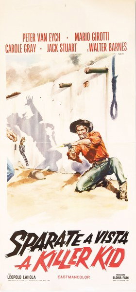 Locandina 2 for the film Duel at Sundown (1965), painted by Basilio Morini