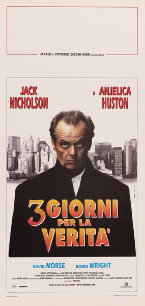 Fotobusta 1 per il film Tre giorni per la verità (1995), dipinto da Petrollo Massimo (Maxy)