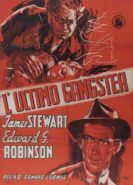 Poster 2 for the film L'ultimo gangster (1937), painted by Nicola Simbari