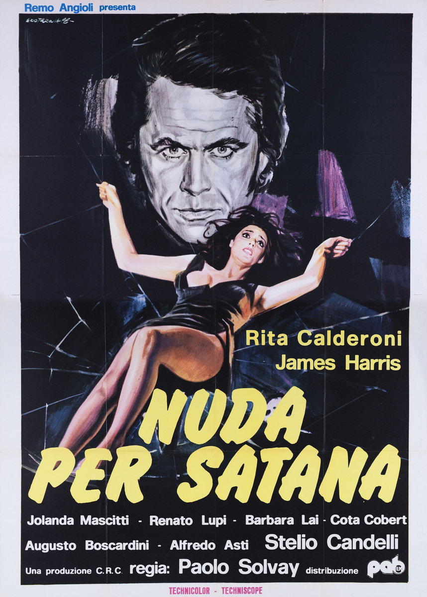 Manifesto 2 per il film Nuda per Satana (1974), dipinto da Ezio Tarantelli