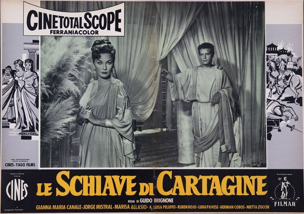 Fotobusta 7 per il film Le schiave di Cartagine (1956)
