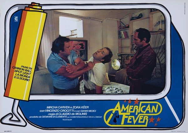 Fotobusta 2 per il film American Fever (1978), dipinto da Pierpaolo Scalera (visual)