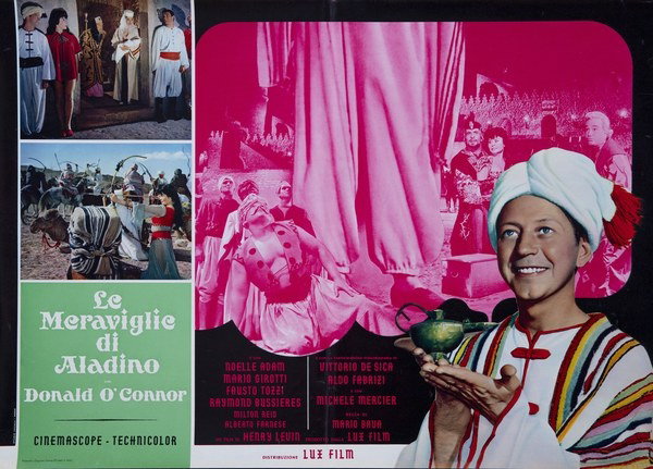 Fotobusta 6 per il film Le Meraviglie di Aladino (1961), dipinto da Studio Favalli