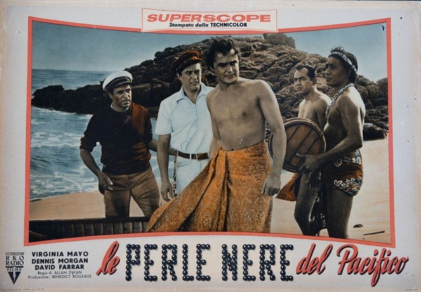 Fotobusta 4 per il film Le perle nere del pacifico (1955)