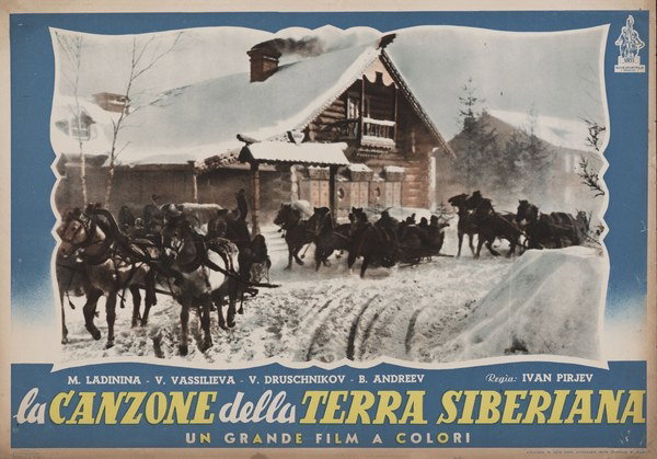 Fotobusta 4 per il film La canzone della terra siberiana (1948)