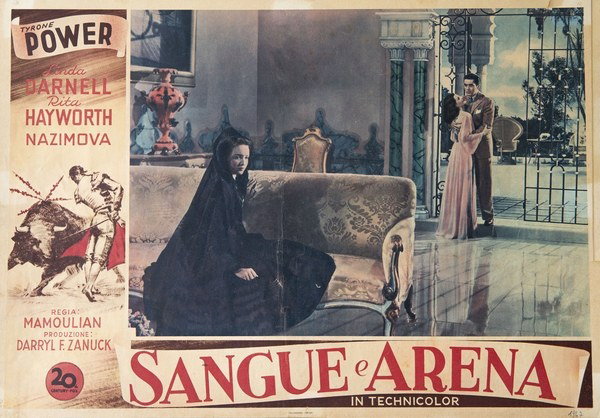 Fotobusta 3 per il film Sangue e arena (1941)