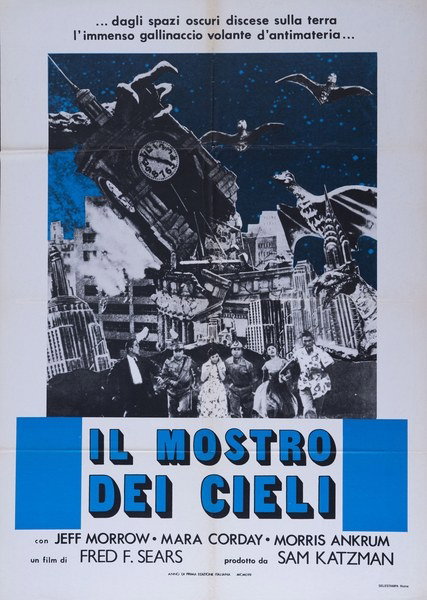 Manifesto 2 per il film Il mostro dei cieli (1957)