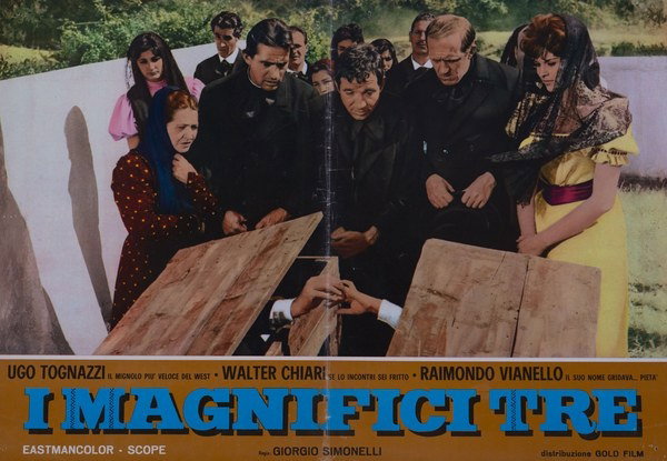 Fotobusta 5 per il film I magnifici tre (1961)