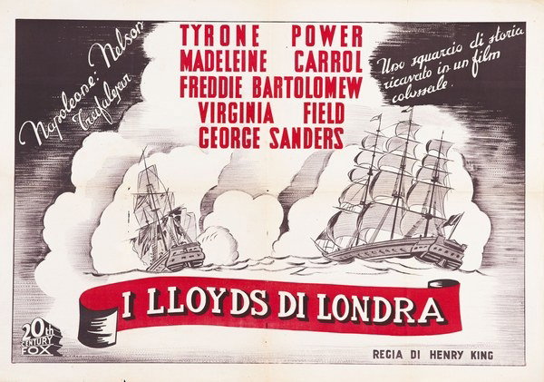 Fotobusta 2 per il film I Llloyd's di Londra (1936)