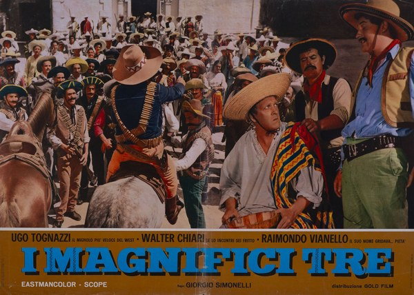 Fotobusta 9 per il film I magnifici tre (1961)