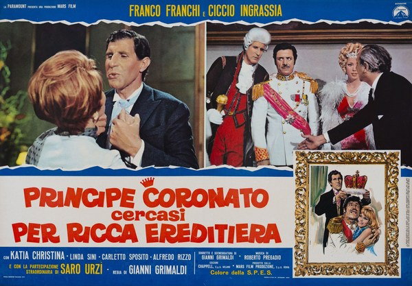 Fotobusta 3 per il film Principe coronato cercasi per ricca ereditiera (1970), dipinto da Renato Casaro (Renè)