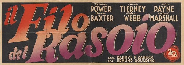Manifesto 2 per il film Il filo del rasoio (1946)