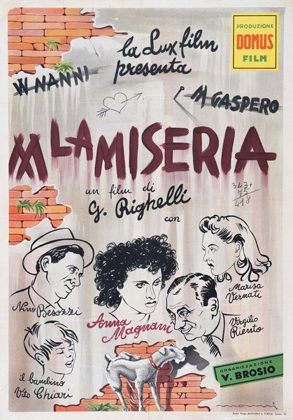 Manifesto 2 per il film Abbasso la miseria! (1945), dipinto da Momi