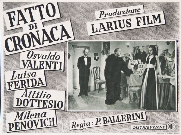 Lobby Card 4 for the film Fatto di cronaca (1945)
