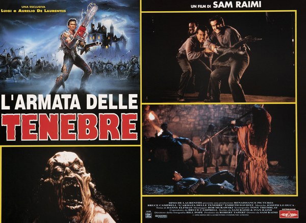 Lobby Card 4 for the film Army of Darkness (1992), painted by Enzo Sciotti