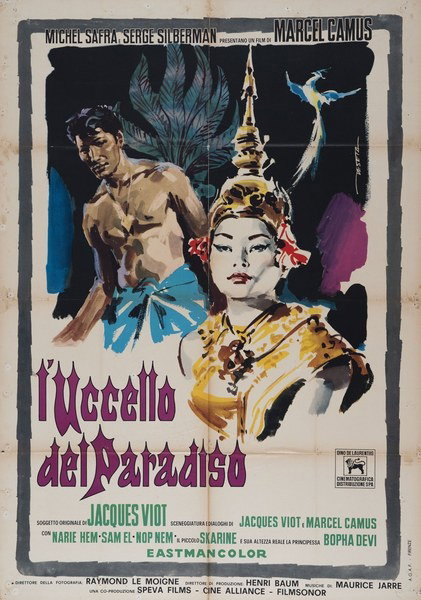 Manifesto 2 per il film L'uccello del paradiso (1962), dipinto da Enrico De Seta