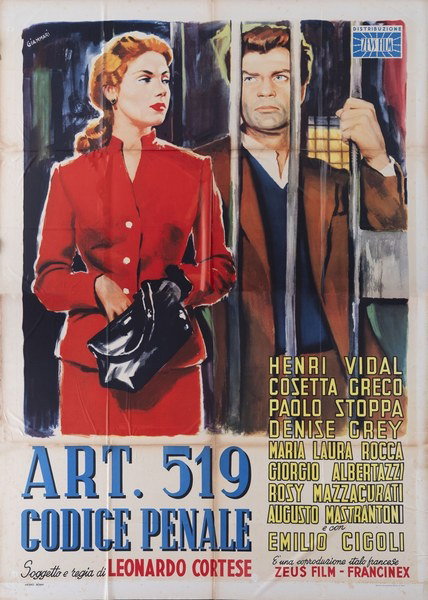 Poster 2 for the film Art. 519 codice penale (1952)