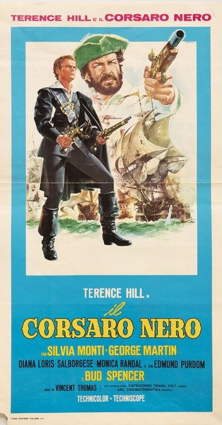Locandina 2 per il film Il Corsaro Nero (1971), dipinto da Renato Casaro (Renè)