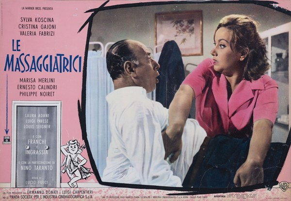 Lobby Card 9 for the film The Masseuses (1962), painted by Carlantonio Longi