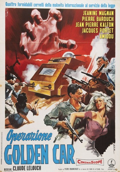 Poster 2 for the film Les grands moments (1966), painted by Enrico De Seta