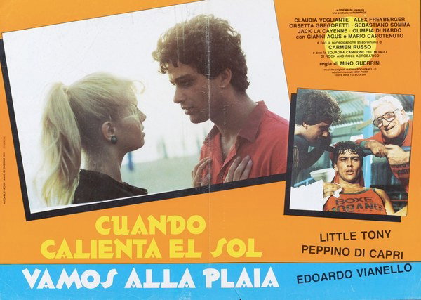 Lobby Card 3 for the film Cuando calienta el sol... vamos a la playa (1982), painted by Pierpaolo Scalera (visual)