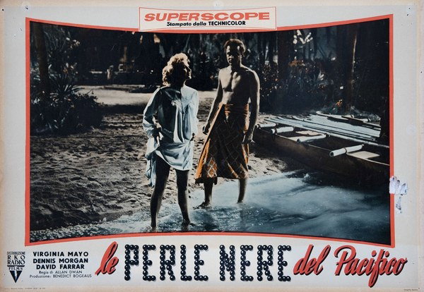 Fotobusta 6 per il film Le perle nere del pacifico (1955)