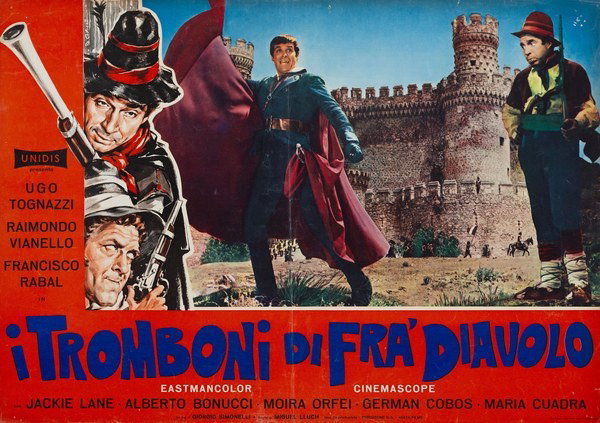 Fotobusta 8 per il film I tromboni di Fra' Diavolo (1962), dipinto da Marcello Colizzi