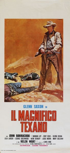 Locandina 3 per il film Il magnifico texano (1967), dipinto da Luciano Crovato