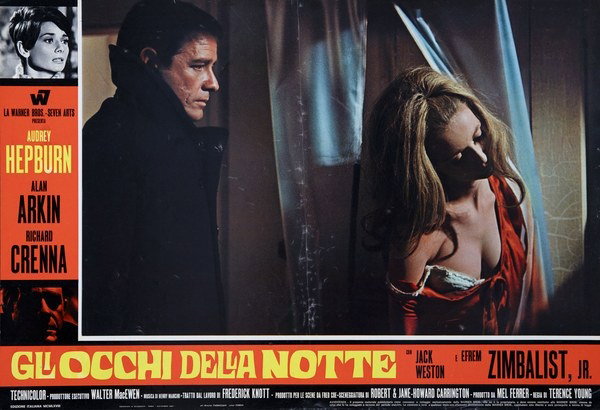 Lobby Card 7 for the film Wait Until Dark (1967), painted by Renato Ferrini