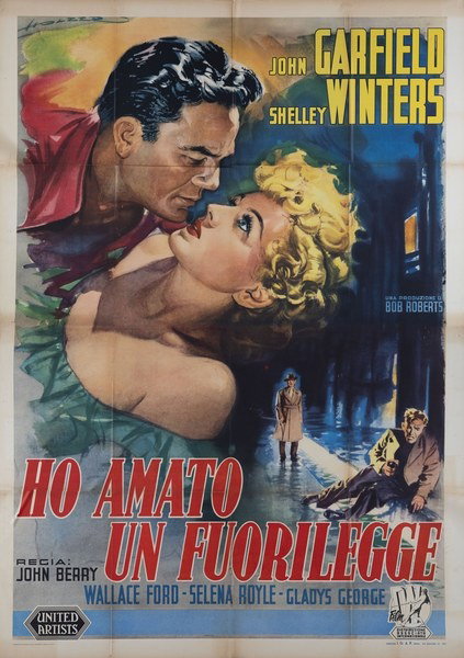 Poster 2 for the film He Ran All the Way (1951), painted by Holzer