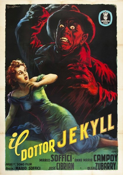 Manifesto 2 per il film Il dottor Jekyll (1950), dipinto da Anselmo Ballester