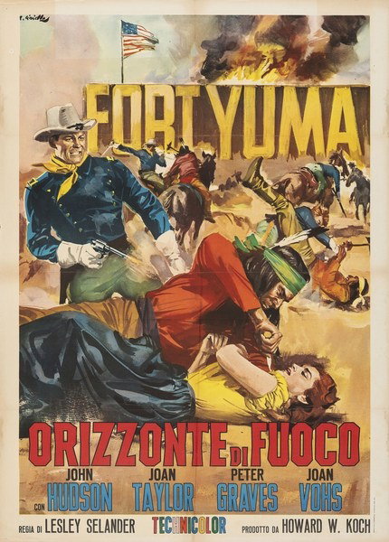 Poster 2 for the film Fort Yuma (1955), painted by Averardo Ciriello
